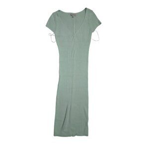 Guess Womens Ribbed Knit Mint Green Maxi Dress S